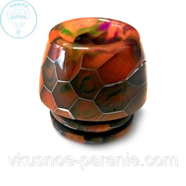 Дриптип (мундштук) 810 епоксидна смола resin стільники Помаранчевий
