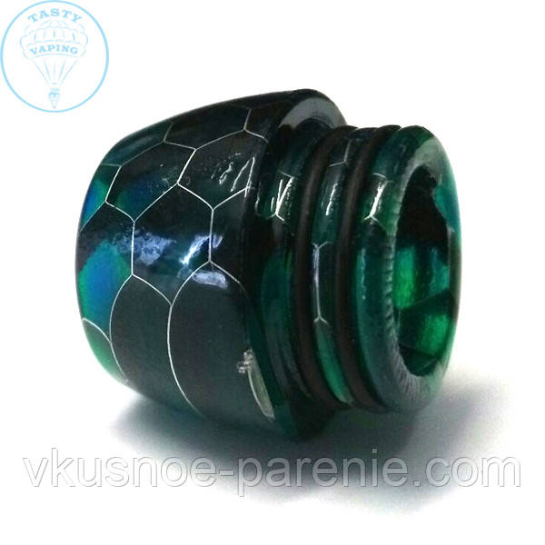Дриптип (мундштук) 810 епоксидна смола resin стільники Зелений