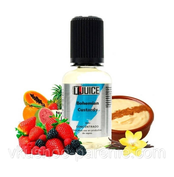 Ароматизатор T-juice Bohemian Custardy Concentrate 30 мл (Крем Ягоди Фрукти)
