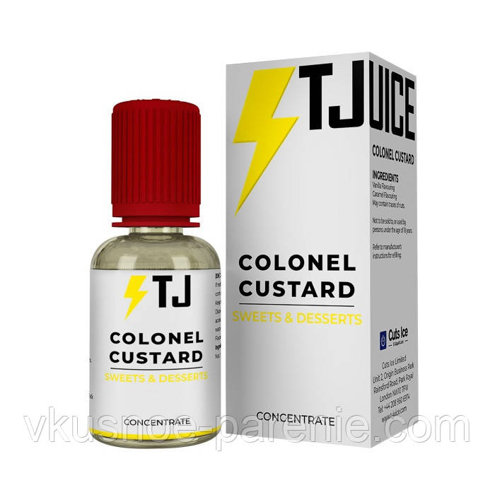 Ароматизатор T-juice Colonel Custard Concentrate 30 мл (Крем Вершки Ваніль)