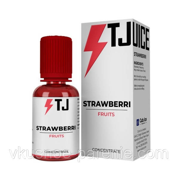 Ароматизатор T-juice Strawberri Concentrate 30 мл (Полуниця Малина Вершки)