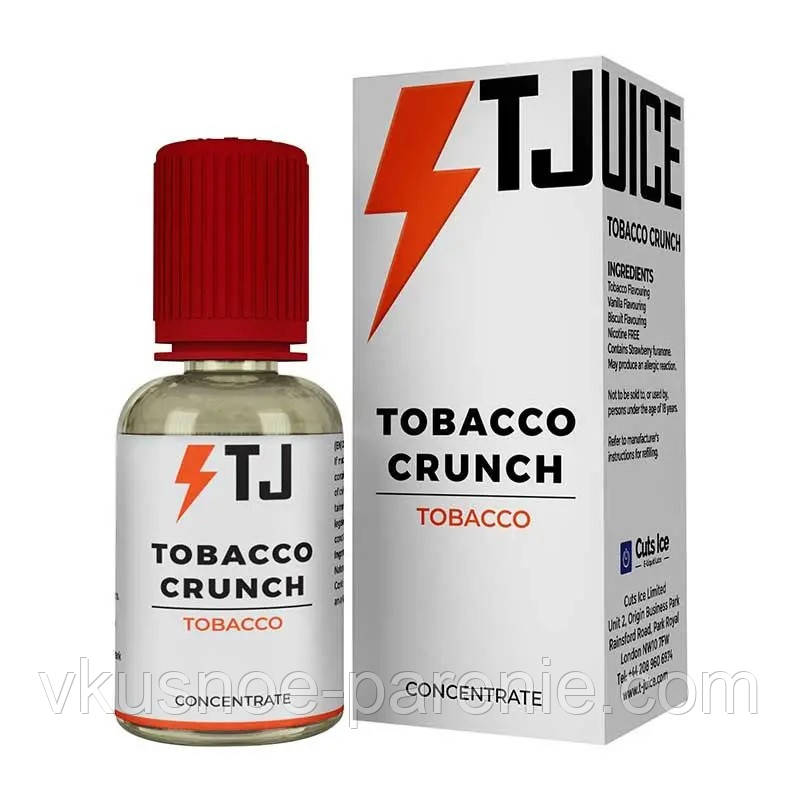 Ароматизатор T-juice Tobacco Crunch Concentrate 30 мл (Тютюн Ваніль Печиво)