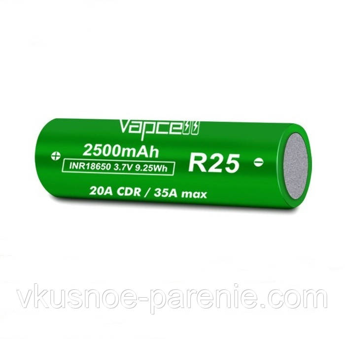 Аккумулятор 18650 Vapcell R25 2500 mAh 20 А