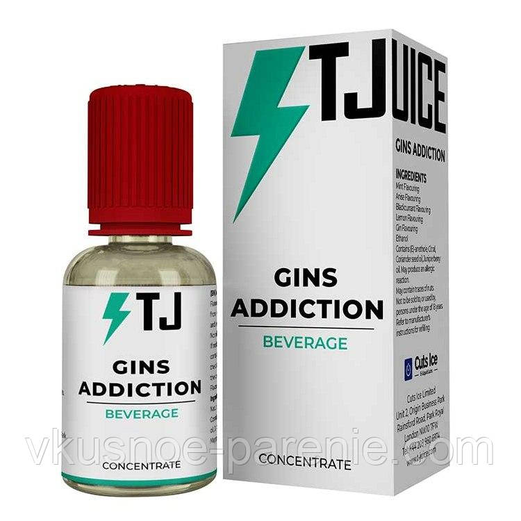 Ароматизатор T-juice Gins Addiction Concentrate 30 мл (Джін Цитрус Абсент Ментол)